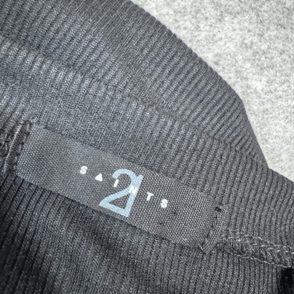 21 SAINTS CASUAL MIDI DRESS W/SIDE SLIT & ADJUSTABLE RUCHING - Picture 5 of 6